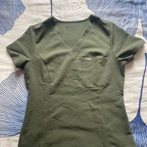Figs Olive Green Women's Scrub Top